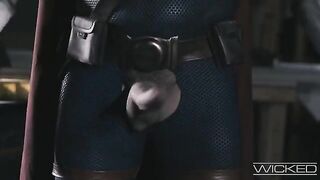 Black Widow gets fucked by four guys, including Deadpool, in a wild parody