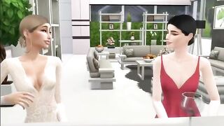 Hailey got caught for cheating with Selena in a steamy Sims 4 scene