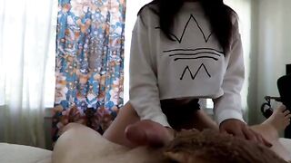 A sexy amateur rides reverse cowgirl early in the morning