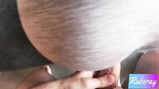 Fit step-sister does her yoga on the couch and gets fucked hard