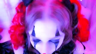 Kinky clown blowjob and facial, a spicy twist on the classic BJ scene