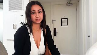 A girl is fucking with her friend in a hotel room mix-up