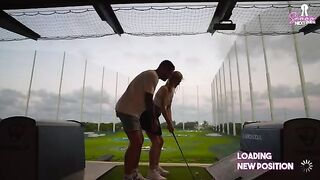 A rough sex night after a date of golf with a blonde hottie