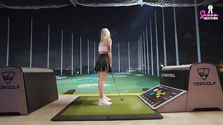 A rough sex night after a date of golf with a blonde hottie