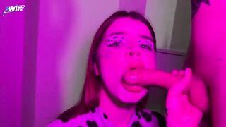 An extremely sexy cow girl is craving your milk, featuring intense role-play