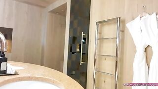 Hot babe Leah Meow fucked by Johnny Sins in hotel room, raw and real!