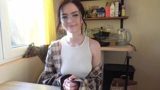 The guy experienced real hardcore with a nerdy girl using a strapon
