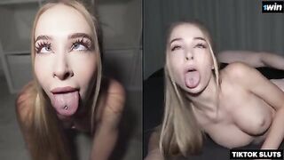 A girl messaged us on TikTok - Extra Tight Teen Loves Rough Doggy Fucking - Nata Gold