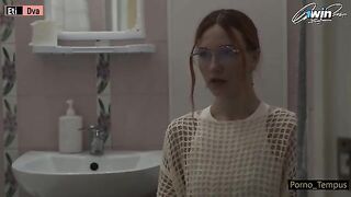 A cute Russian schoolgirl was fucked by her stepfather and his friend