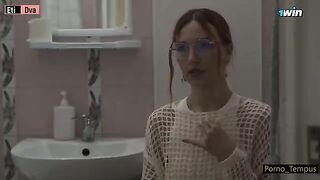 A cute Russian schoolgirl was fucked by her stepfather and his friend