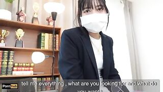 The hot gardener has a great sex session with the Asian teacher in the classroom