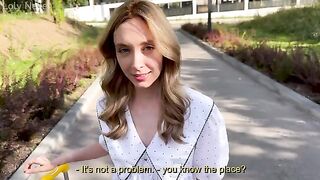 A cute girl was lost and I helped her, then we had sex