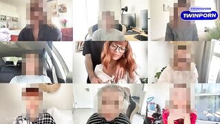 The cute girl fucks with a guy on the Zoom call