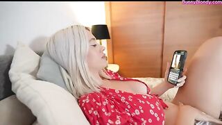 A stunning girl gets caught by her man during a private moment