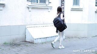 Babe fucked by stranger in a fake hostel, a wild welcome!