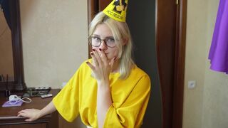 A stepbrother pushed his tongue in my wet pussy on my birthday