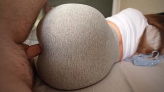 Pervert dude wanking cock, step sis caught him and got fucked