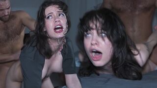 First rough sex makes the young girl cum buckets of clear water