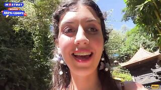 Public blowjob and cumwalk in waterfall, riskier than ever before!