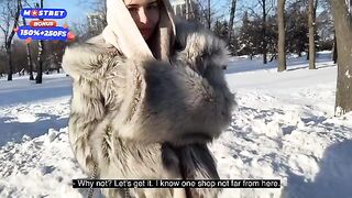 I picked up a girl while walking my dog and we got fucked in fur coat