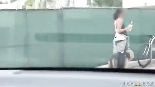The guy with his friends has sex with two whores in the car