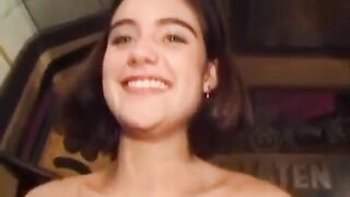A hairy chick is caressed and penetrated in her intimate area in this hot porn video
