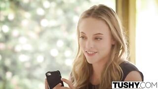 A man fucked in his ass two hot students in a threesome