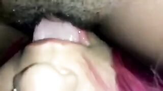 A Latin beauty got her hairy pussy licked on camera by a passionate guy