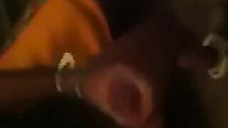 The guy masturbates in front of the mirror and it looks great