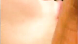 A man threw a cumshot on the face of his girlfriend near the pool