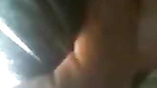 The guy pressed the ass of the girl on the bus hard