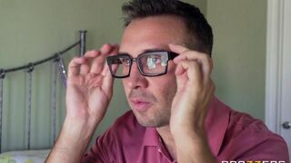 The guy tore off the red underwear from his girlfriend and had sex with her
