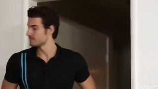 A guy with a big cock fucks a mulatto in a condom