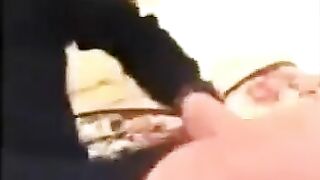 Daddy punishes his daughter for a bad mark