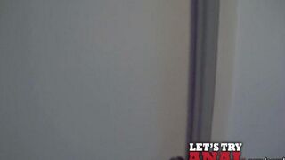 Blonde beauty Kitty Jane gets her anal hole railed on the bed in HD