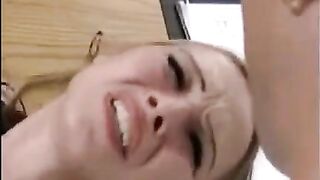 Girl was penetrated by a hand with a cock at the same time