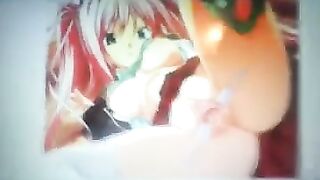 The guy as usual jerked cock on the anime chick’s pussy