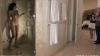 Babe was fucked by Johnny Sins in the bedroom