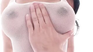 A charming girl sat on the member and moved on it