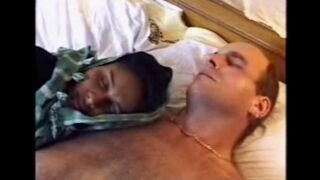 A drunken black girl is at the mercy of her white visitor