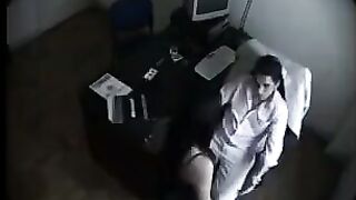 Massage girl has a hidden camera in the cabin