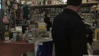 Rough sex in the store with a young sexy girl