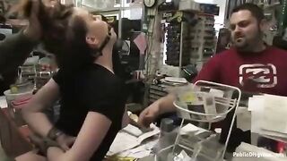 Rough sex in the store with a young sexy girl