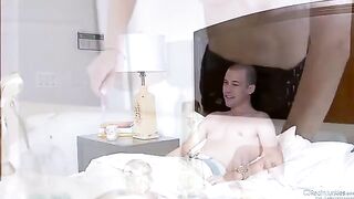 Amber Rain fucks with her husband and his friend