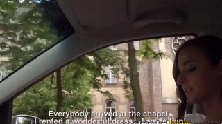 A newly married bride got fucked by a taxi driver in his car