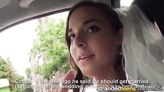 A newly married bride got fucked by a taxi driver in his car