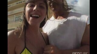 Pickup guy fucked sexy girl after a bicycle walk