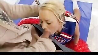 A gymnast girl easily sits on the twine and has awesome sex