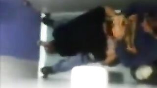 The camera left in the toilet shows how two guys are sucking cocks