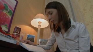 Alena teaches English with her ass, and she’s very good at it!